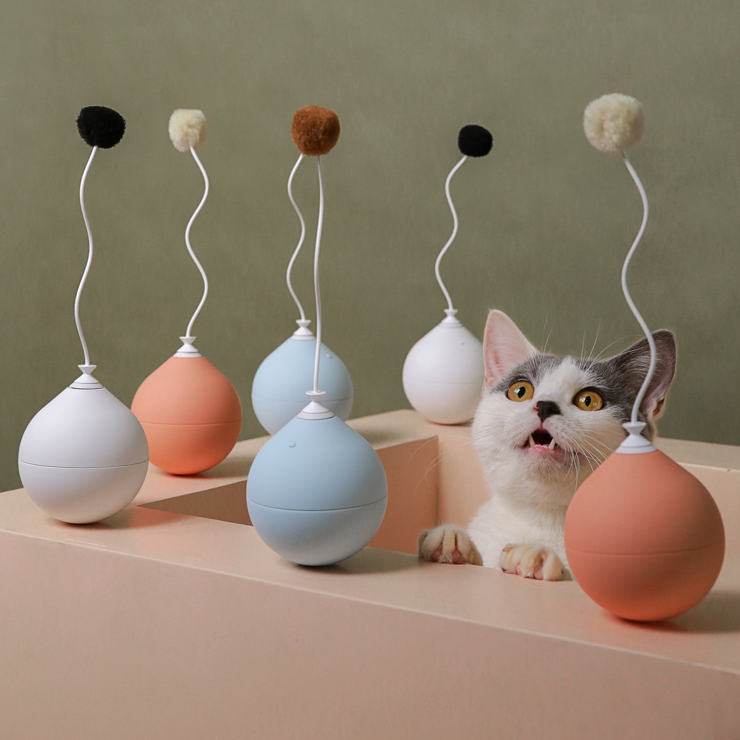 Automatic Balloon Cat Toy